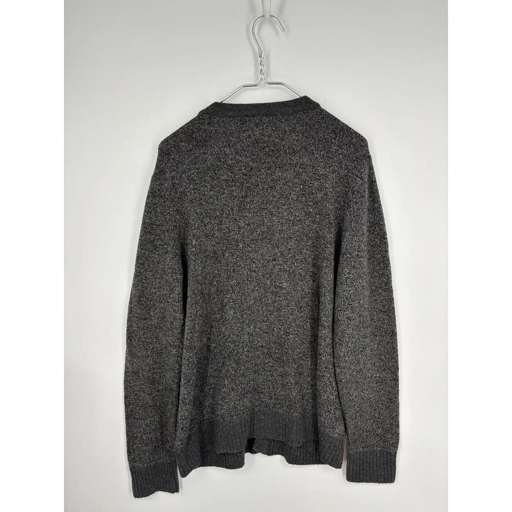 O'Hanlon Mills Sweater Mens M Gray Cardigan Lambswool Blend